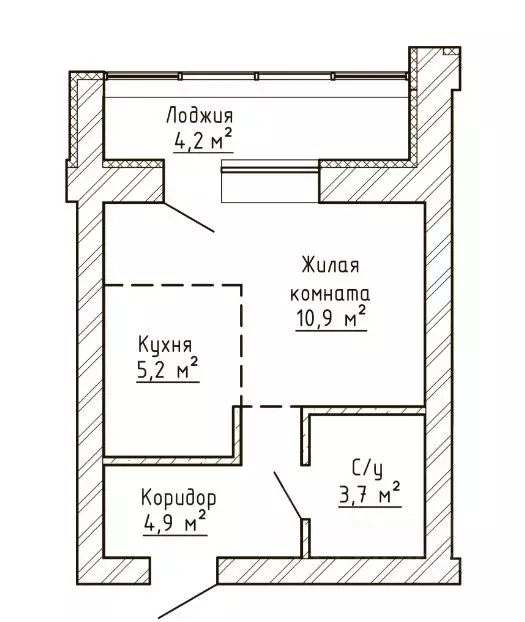 1-к кв. Самарская область, Тольятти Елки Парк жилой комплекс (26.8 м) - Фото 0