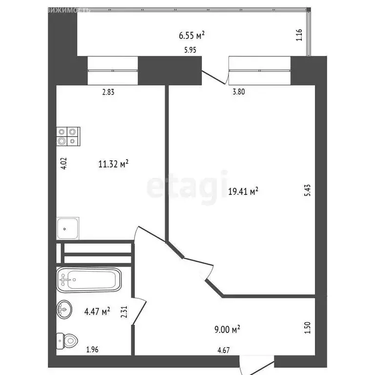 1-комнатная квартира: Ярославль, улица Чехова, 23/11 (44.2 м) - Фото 0