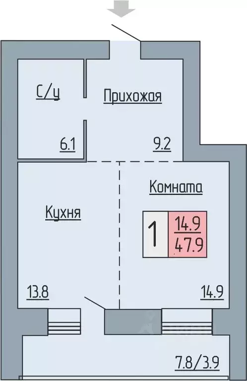 1-к кв. Курганская область, Курган Солнечный бул., 19 (47.9 м) - Фото 0