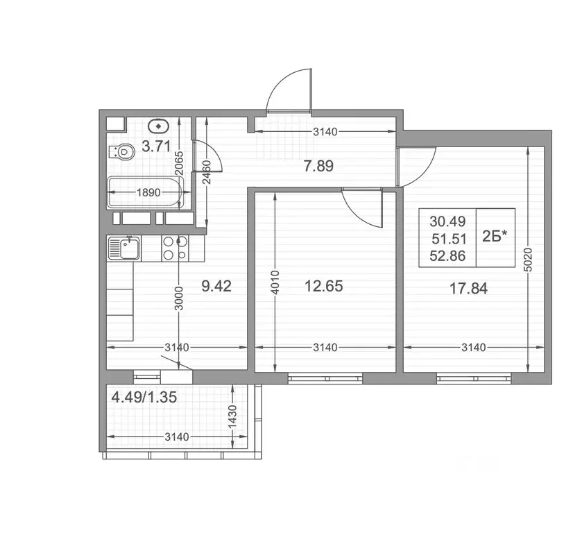 2-к кв. Татарстан, Лаишевский район, Столбищенское с/пос, с. Усады ул. ... - Фото 2