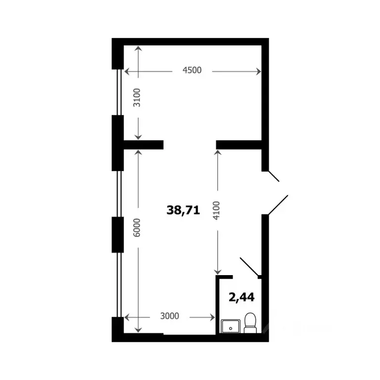Помещение свободного назначения в Татарстан, Казань Квартал Сюита ... - Фото 1