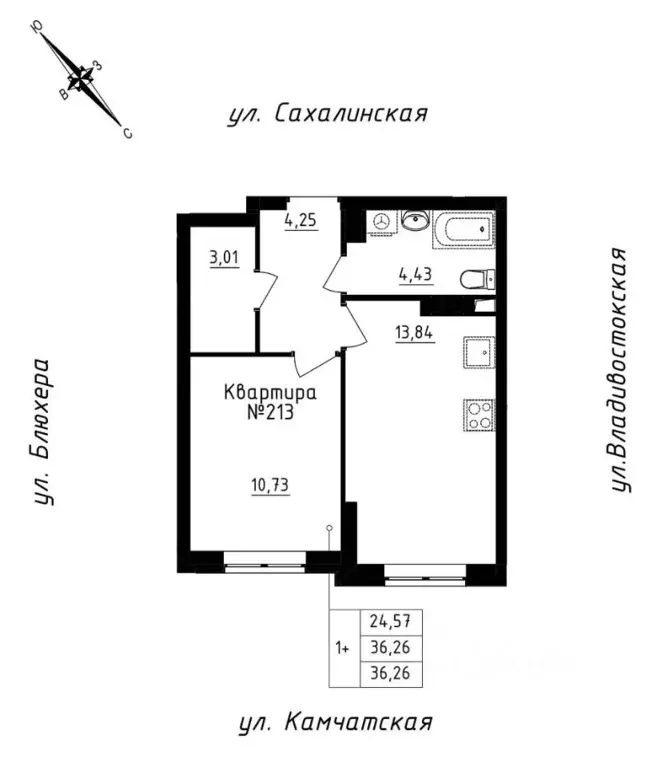 1-к кв. свердловская область, екатеринбург ул. кронштадтская (36.26 м) - Фото 0