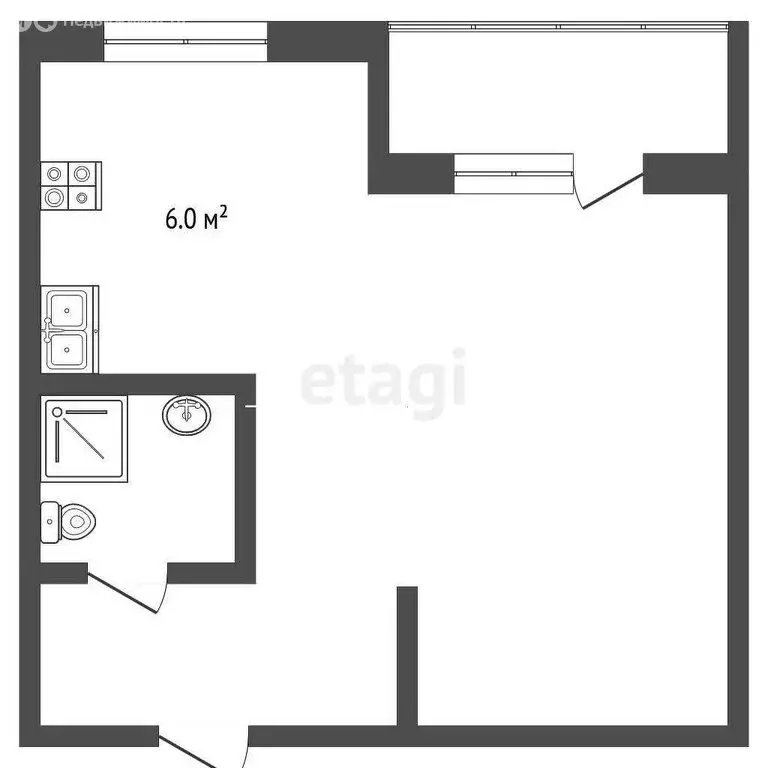 1-комнатная квартира: Вологда, площадь Бабушкина, 8 (32.6 м) - Фото 0