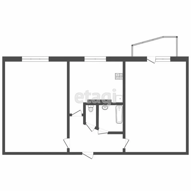 2-комнатная квартира: Дмитров, улица Космонавтов, 19А (44.4 м) - Фото 1