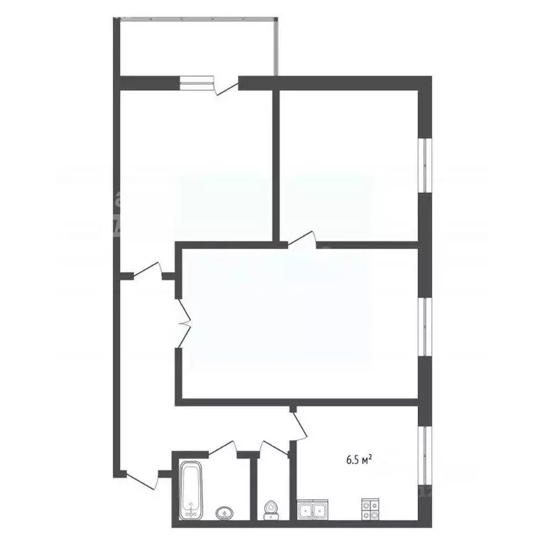 3-комнатная квартира: Москва, аллея Жемчуговой, 1к1 (50 м) - Фото 1