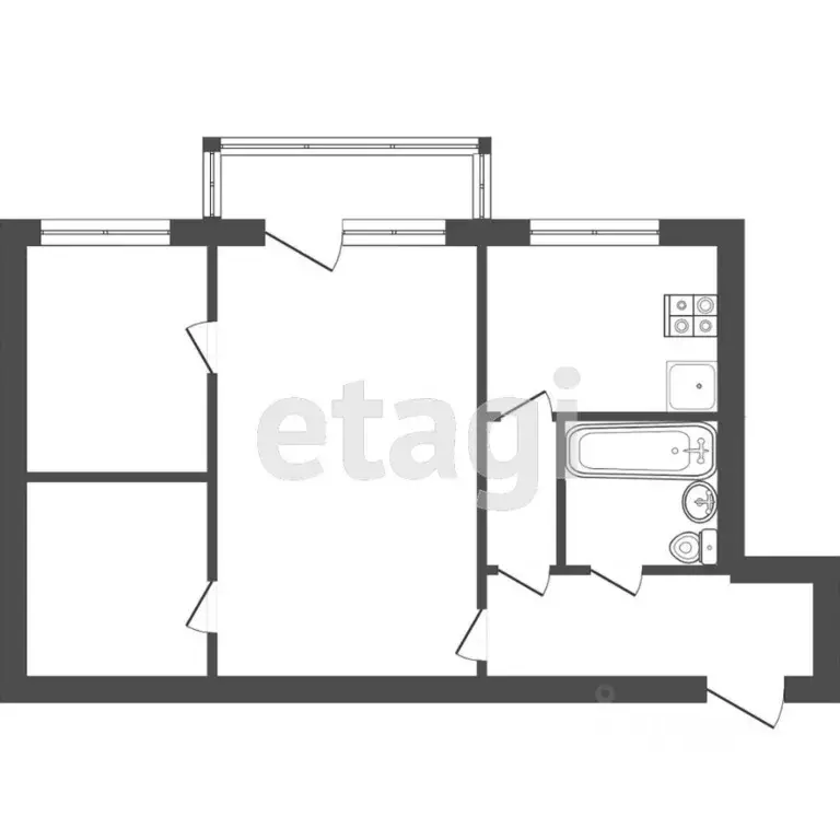 2-к кв. Тульская область, Тула Новомосковская ул., 7А (80.0 м) - Фото 2