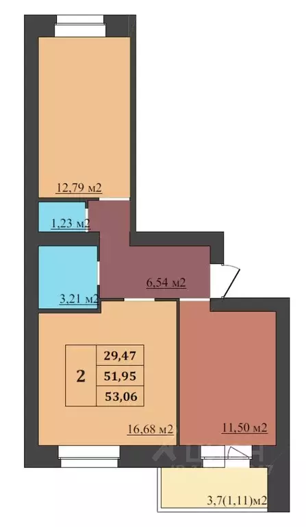 2-к кв. Ярославская область, Ярославль Северный жилрайон, 15-й мкр,  ... - Фото 1
