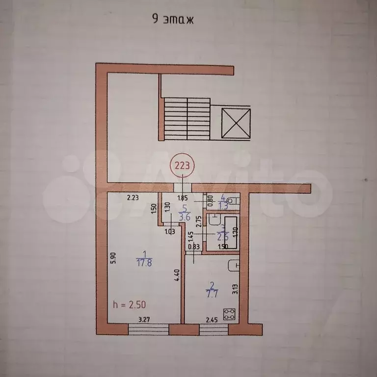 1-к. квартира, 33 м, 9/9 эт. - Фото 0