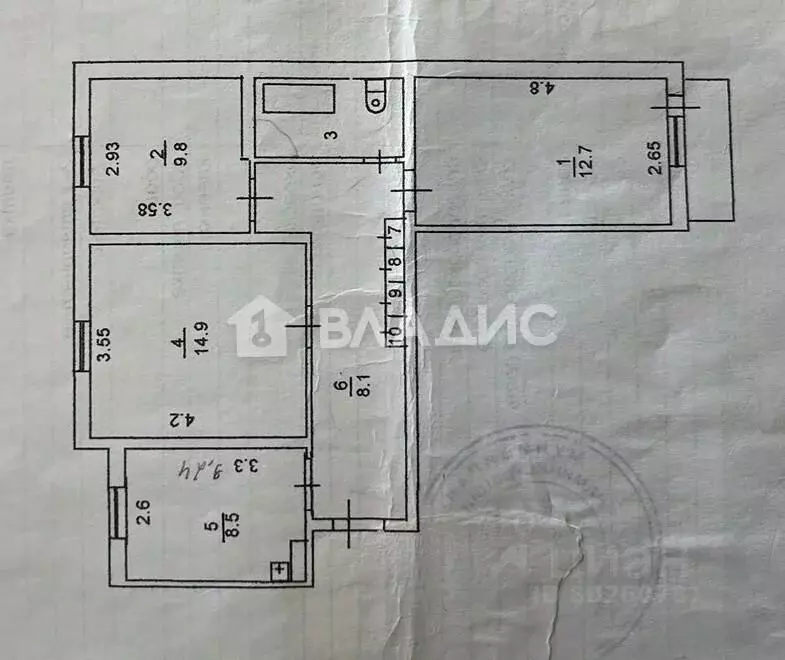 3-к кв. Приморский край, Уссурийск Ленинградская ул., 19 (60.0 м) - Фото 1