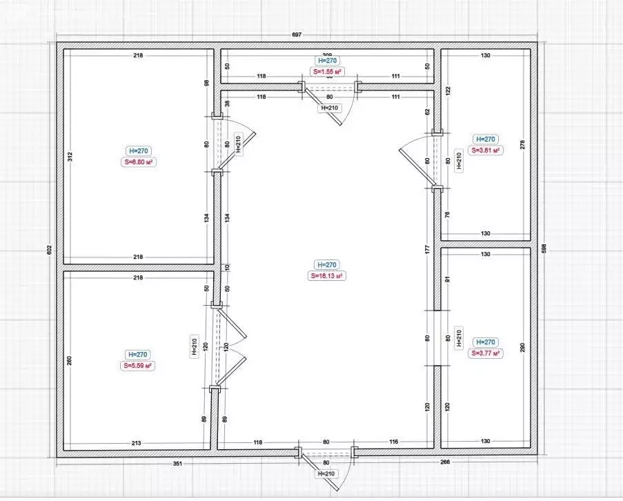 3-комнатная квартира: Назрань, Гамурзиевский административный округ, ... - Фото 1
