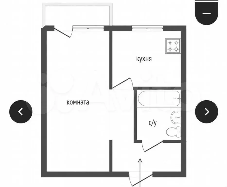 1-к. квартира, 29,1 м, 3/5 эт. - Фото 0