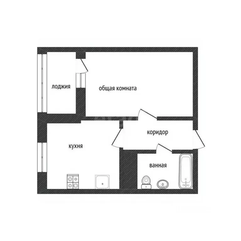 1-к кв. Белгородская область, Белгородский район, Дубовское с/пос, ... - Фото 2