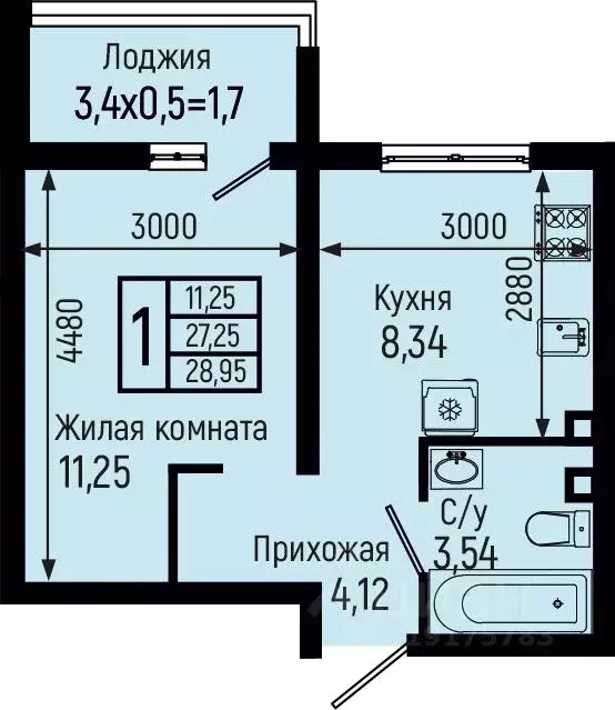 1-к кв. Краснодарский край, Туапсинский муниципальный округ, с. Небуг ... - Фото 0