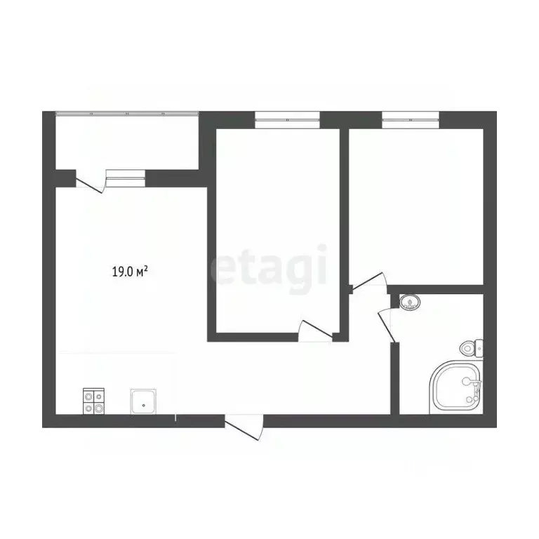 2-к кв. Мордовия, Саранск ул. Кирова, 9 (60.0 м) - Фото 2