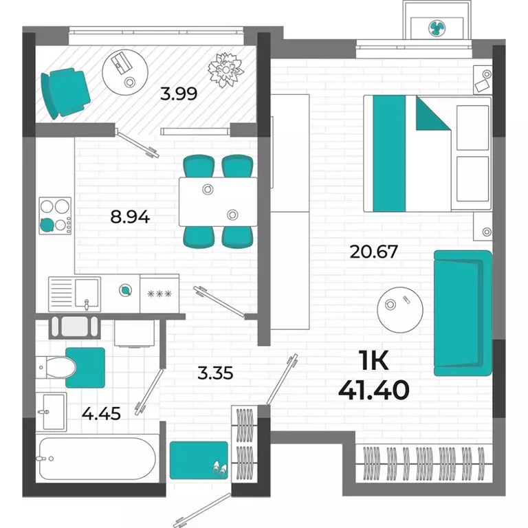 1-к кв. Крым, Евпатория  (41.4 м) - Фото 1
