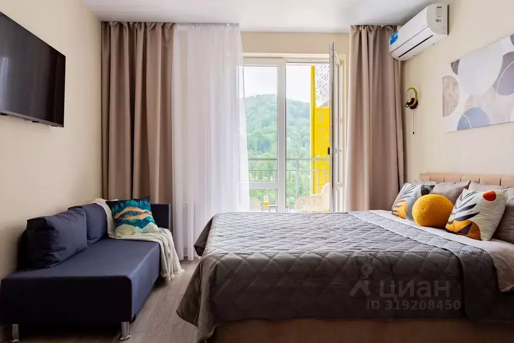 Студия Краснодарский край, Сочи ул. Искры, 88к3 (27.0 м) - Фото 0