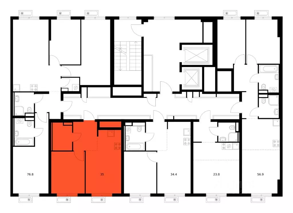 1-к кв. Москва Митинский Лес жилой комплекс, к14 (35.0 м) - Фото 2