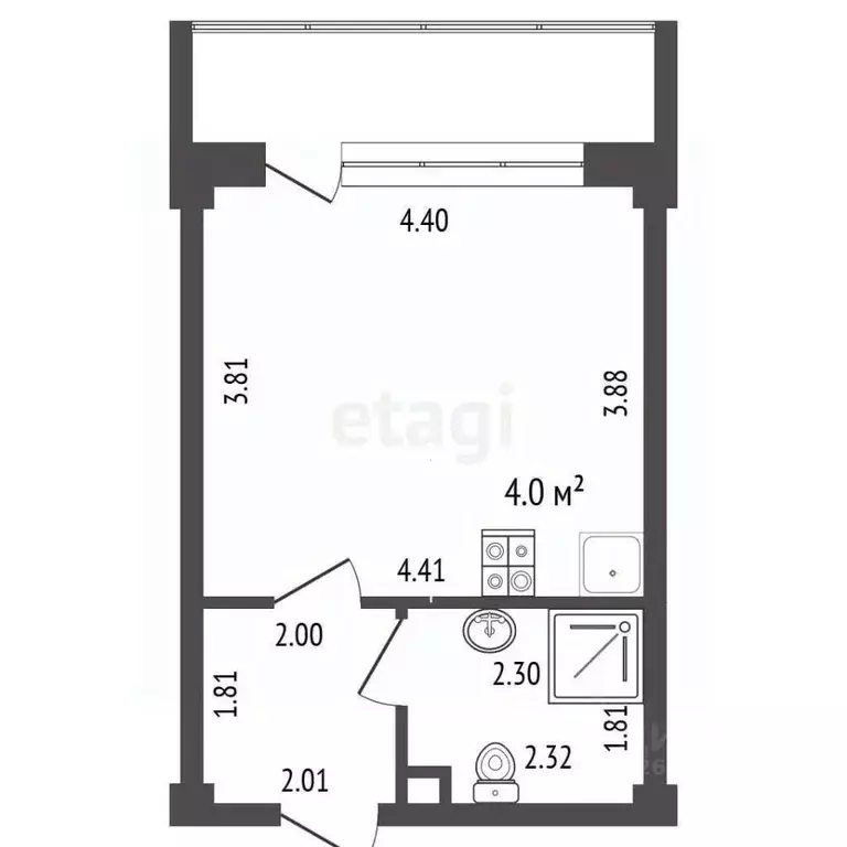 Студия Севастополь ш. Фиолентовское, 134к1 (24.5 м) - Фото 2