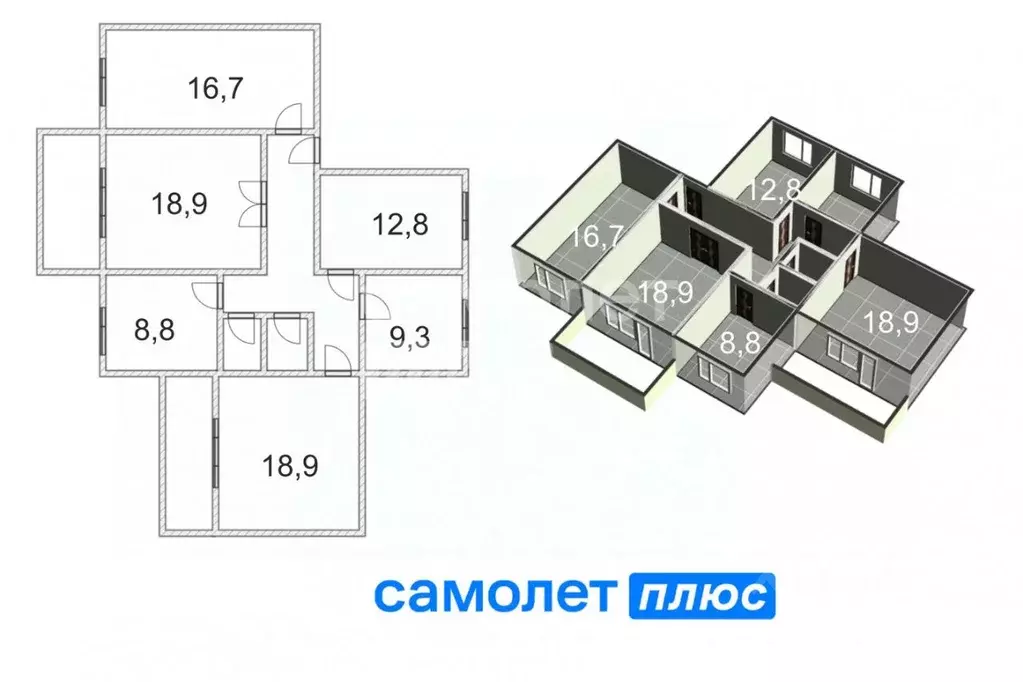 5-к кв. Кемеровская область, Кемерово ул. Свободы, 13 (103.8 м) - Фото 1