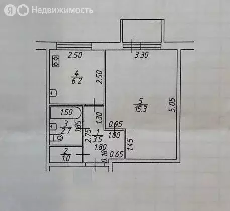 1-комнатная квартира: Нижнекамск, проспект Химиков, 72А (28.7 м) - Фото 1