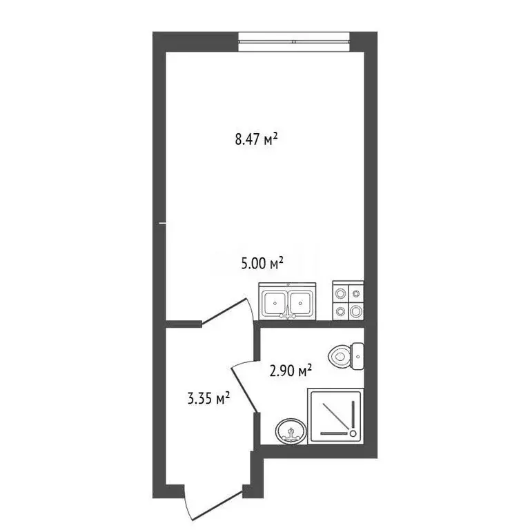 Квартира-студия: Санкт-Петербург, проспект Крузенштерна, 4 (19.7 м) - Фото 0