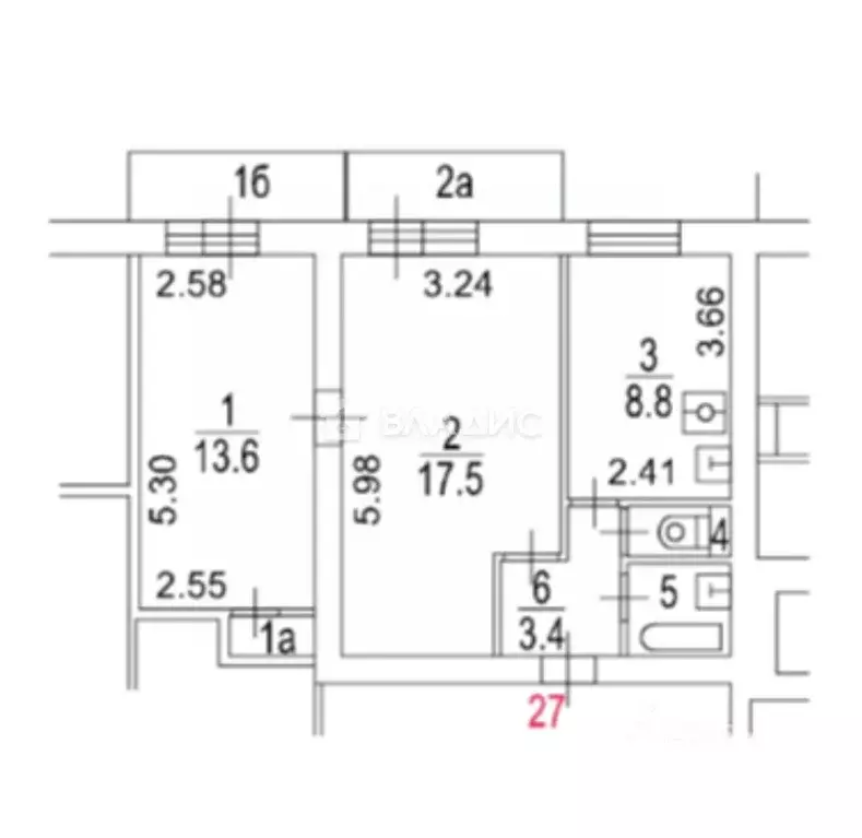 2-к кв. Москва Чертановская ул., 20К2 (46.9 м) - Фото 1