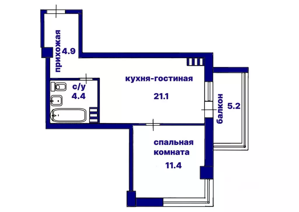 1-к кв. Санкт-Петербург Пулковское ш., 14с6 (41.9 м) - Фото 2
