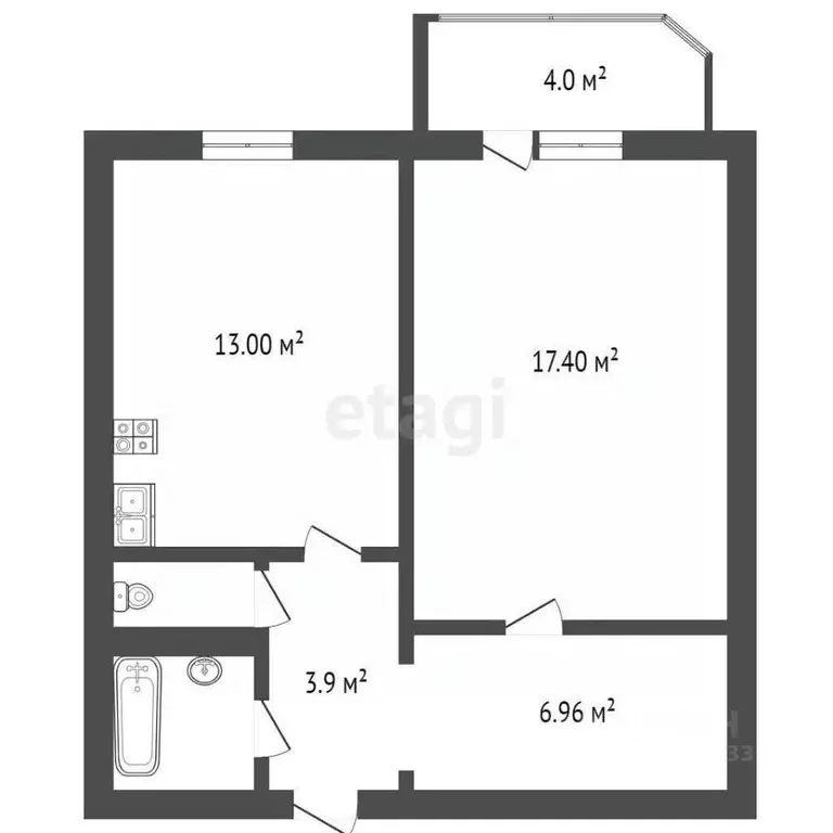 1-к кв. Санкт-Петербург Пулковская ул., 13 (46.0 м) - Фото 1