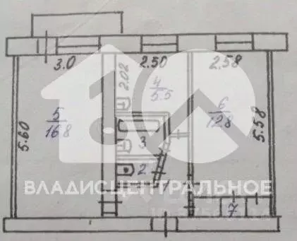 Квартира, 2 комнаты, 45.82 м - Фото 1