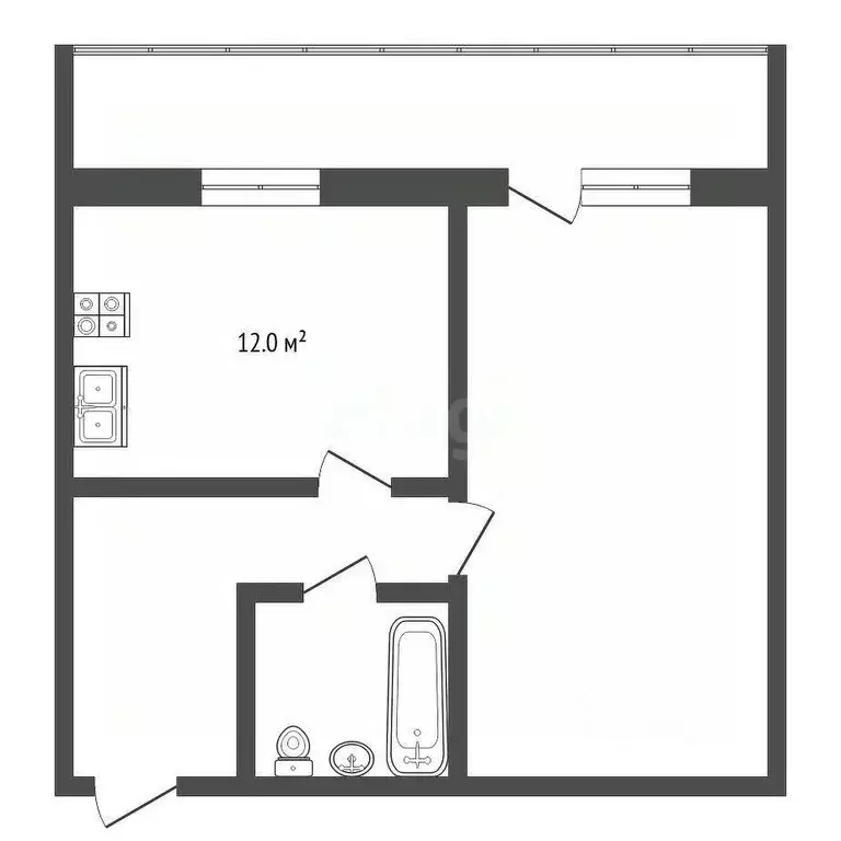 1-к кв. Тюменская область, Тюмень ул. Газовиков, 25к3 (36.9 м) - Фото 2