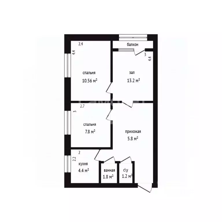 3-к кв. Дагестан, Дербент Красноармейский пер., 43 (50.0 м) - Фото 2