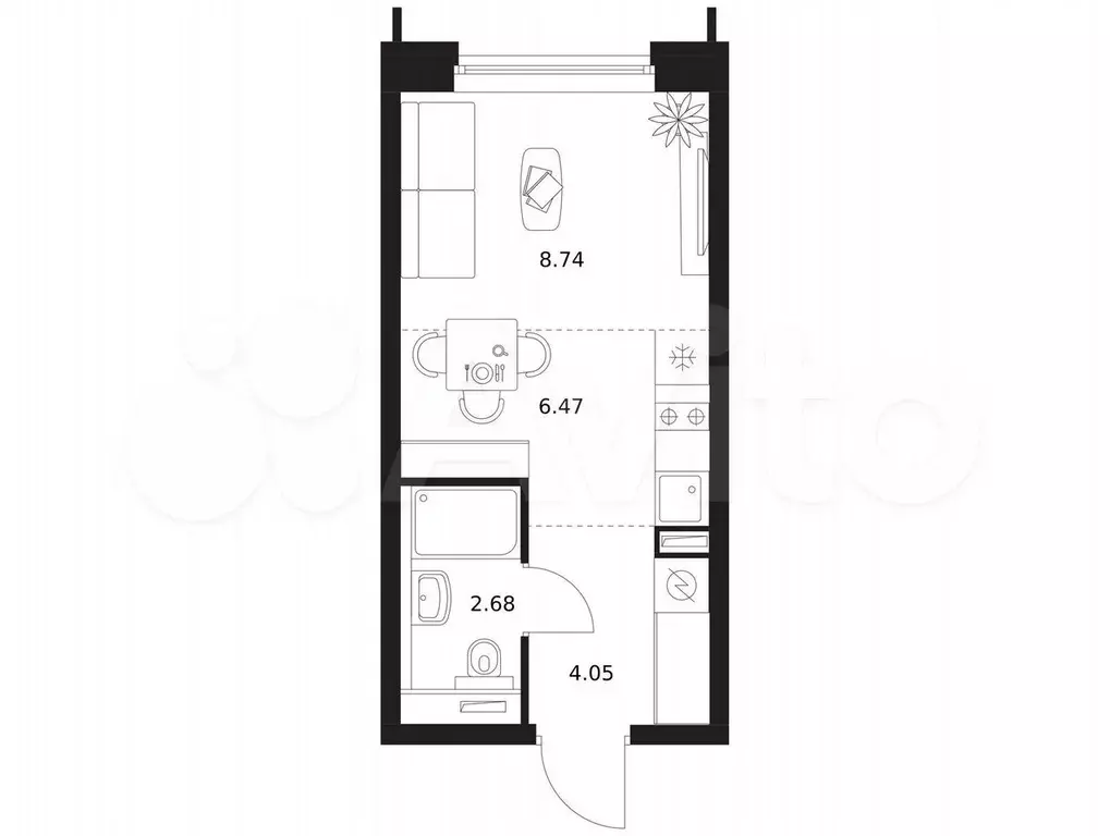 Квартира-студия, 22,5 м, 16/32 эт. - Фото 0