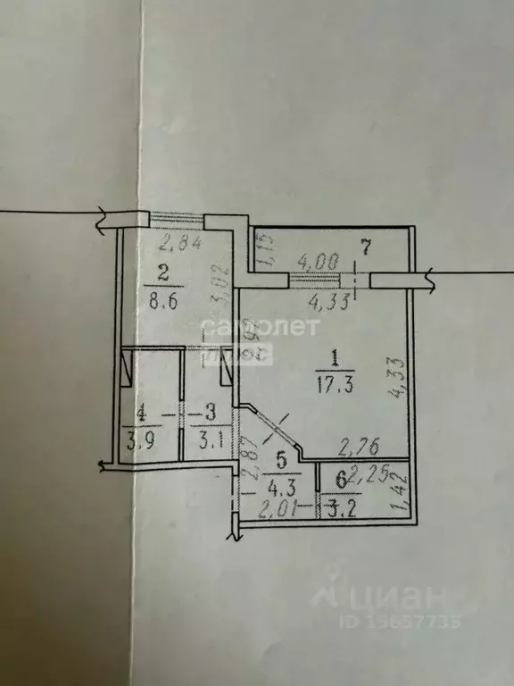 1-к кв. Омская область, Омск ул. Димитрова, 67к1 (40.4 м) - Фото 2