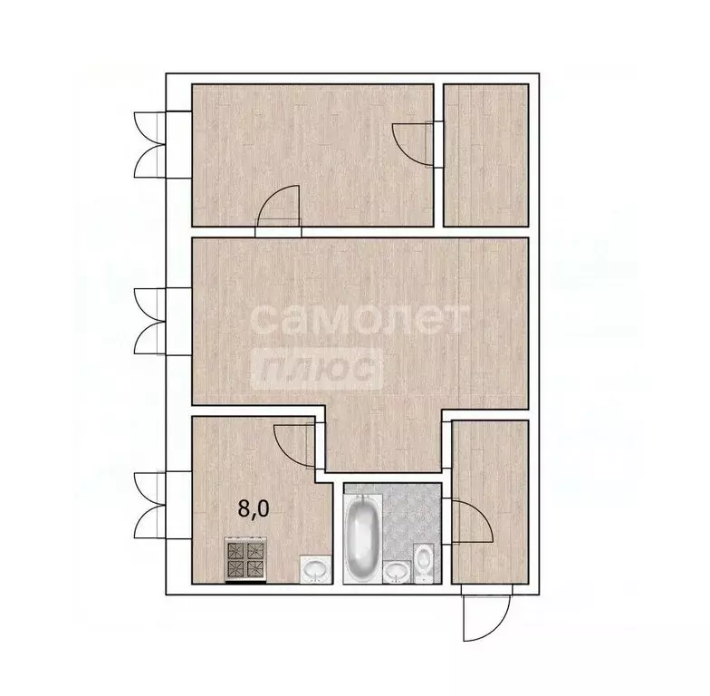 2-к кв. Тюменская область, Тюмень ул. Парфенова, 28 (45.0 м) - Фото 1