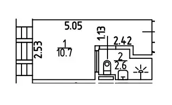 Квартира-студия: Санкт-Петербург, набережная Обводного канала, 169 (13 ... - Фото 1