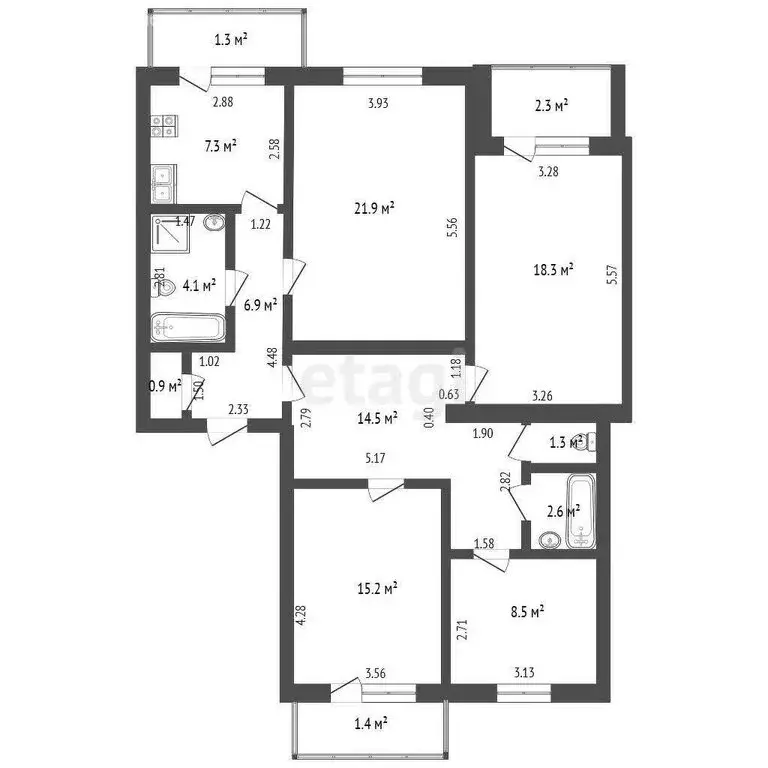 3-комнатная квартира: Йошкар-Ола, Комсомольская улица, 90 (106.5 м) - Фото 0