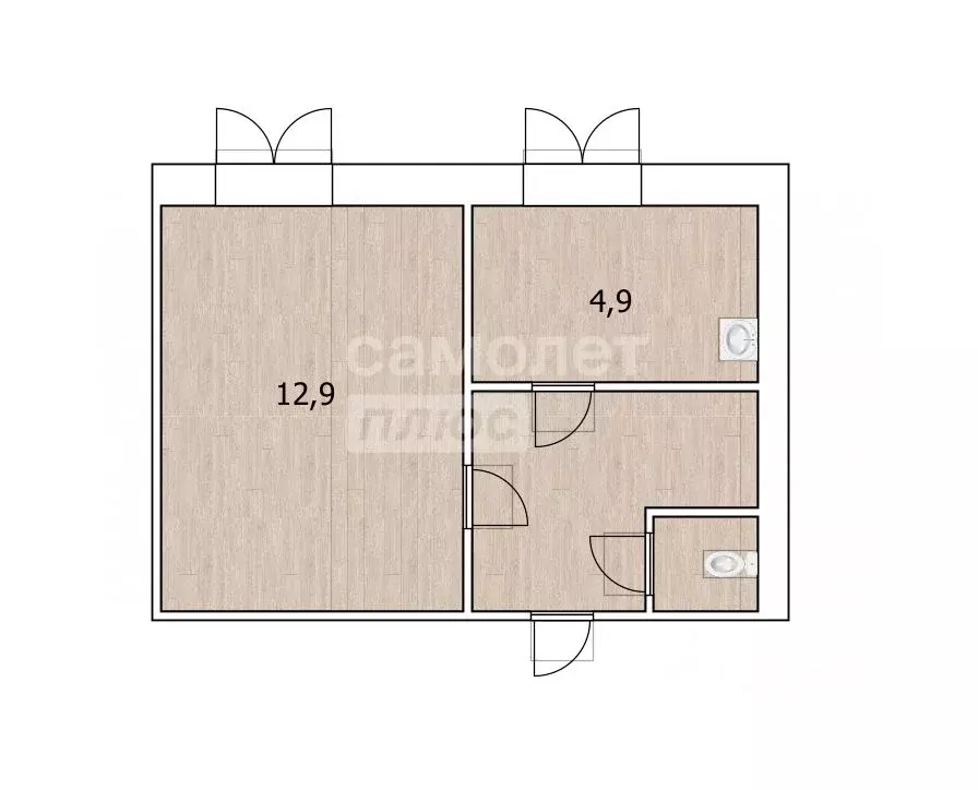 1-к кв. Тюменская область, Тюмень проезд Геологоразведчиков, 6 (23.8 ... - Фото 1