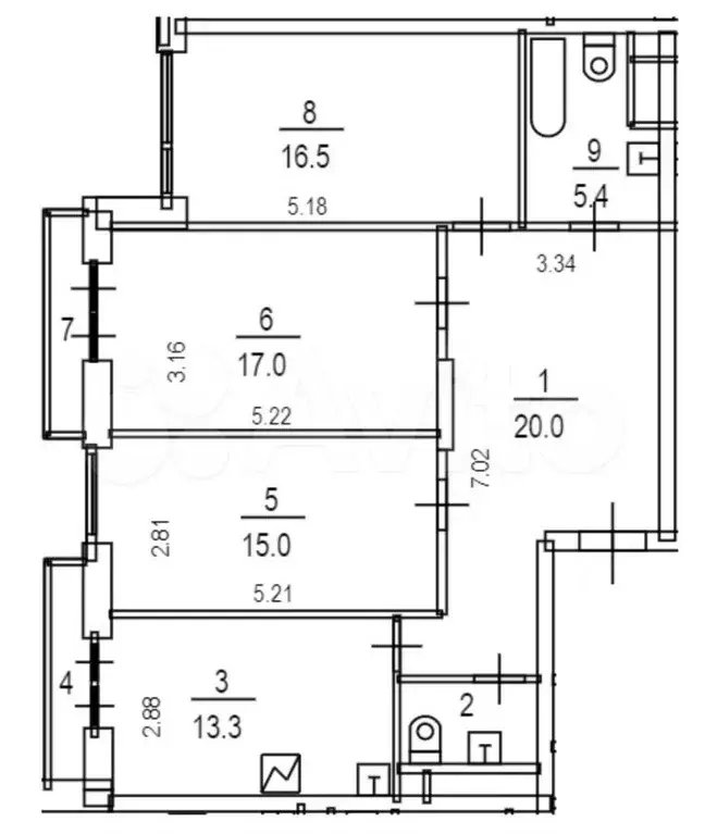 3-к. квартира, 90 м, 10/27 эт. - Фото 0