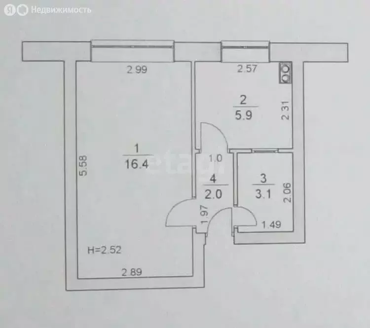 1-комнатная квартира: Саратовская область, рабочий посёлок Татищево, ... - Фото 1