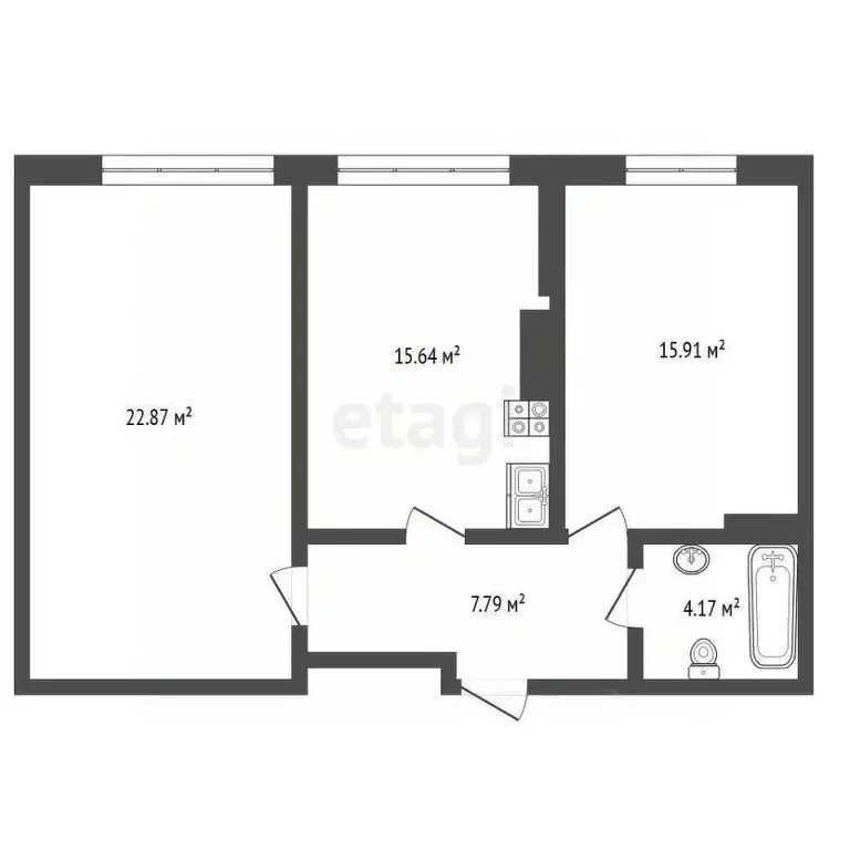 2-к кв. Ярославская область, Ярославль Силикатное ш., 17 (69.3 м) - Фото 2