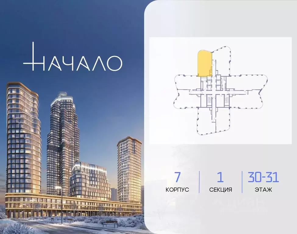 2-к кв. Москва Начало жилой комплекс (108.5 м) - Фото 2