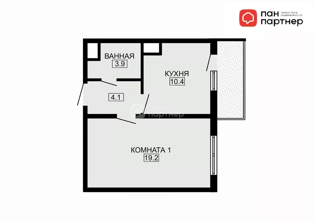 1-к кв. Санкт-Петербург Южное ш., 53к2 (37.6 м) - Фото 2