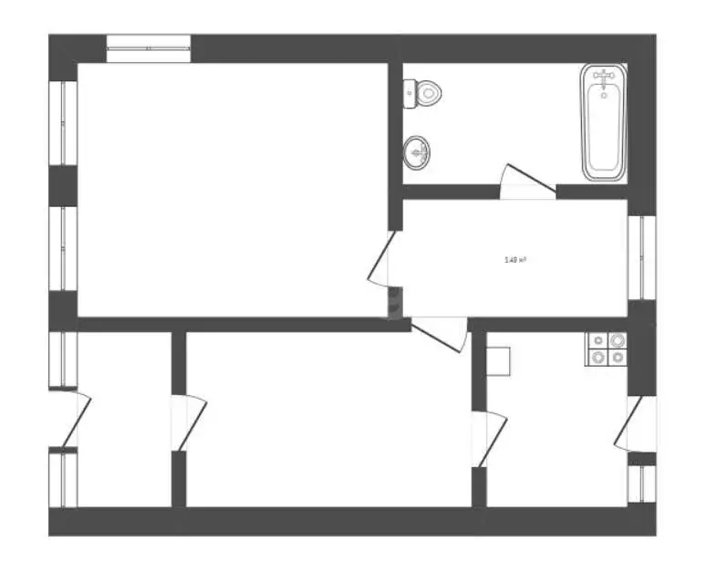 Дом в посёлок городского типа Грибановский, Никитинская улица (48 м) - Фото 1