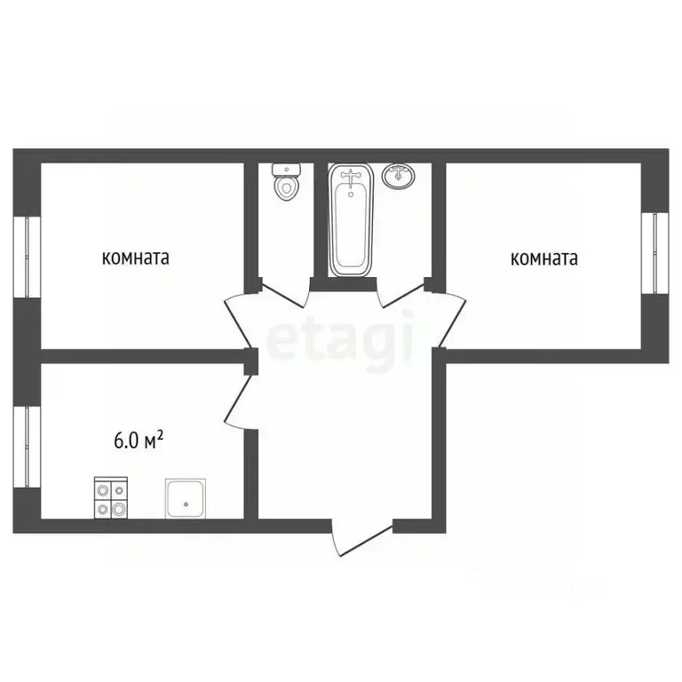 2-к кв. Ямало-Ненецкий АО, Муравленко ул. Ленина, 8 (65.4 м) - Фото 1