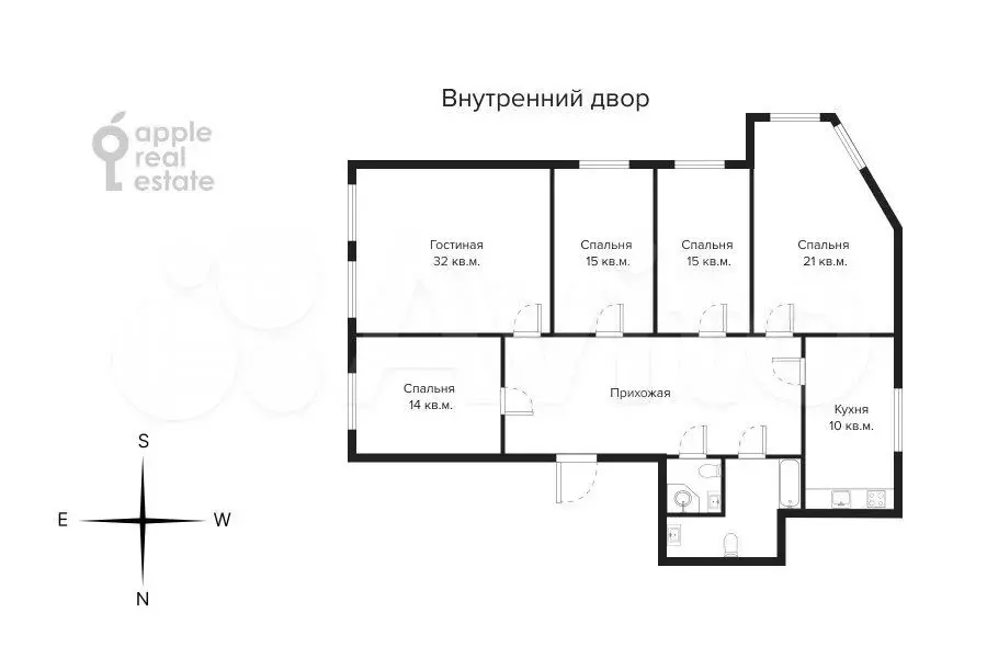 5-к. квартира, 150 м, 2/6 эт. - Фото 0