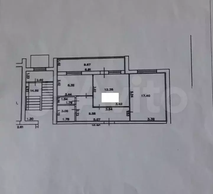 2-к. квартира, 52,3 м, 3/3 эт. - Фото 0