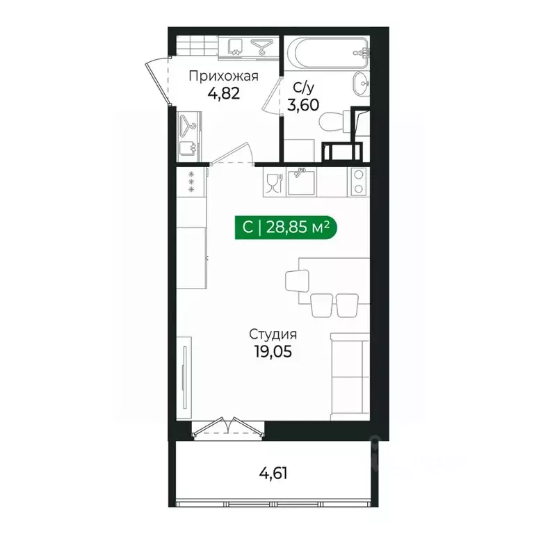 Студия Ленинградская область, Сертолово Всеволожский район, ... - Фото 1