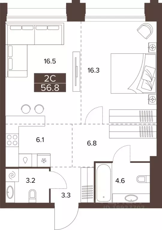 2-к кв. Алтайский край, Барнаул Социалистический просп., 97 (56.8 м) - Фото 1