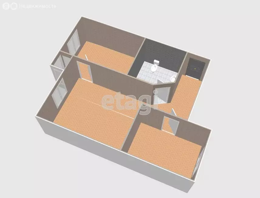 3-комнатная квартира: Южно-Сахалинск, Комсомольская улица, 373В (68.4 ... - Фото 1