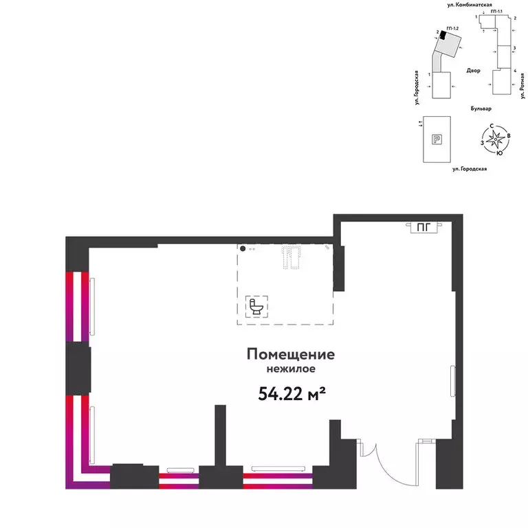 Торговая площадь (54.22 м) - Фото 1